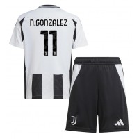 Juventus Nicolas Gonzalez #11 Hemmatröja Barn 2024-25 Kortärmad (+ Korta byxor)